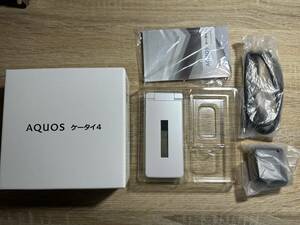 【ほぼ新品】SoftBank AQUOSケータイ4 ホワイト 4Ｇ対応SIMフリー 