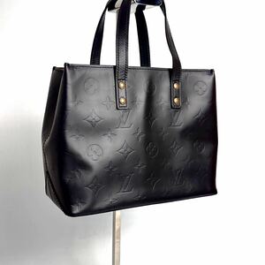 1円 極美品 LOUIS VUITTON ルイヴィトン ヴェルニ リードPM ハンドバッグ トートバッグ ヒューストン モノグラム ブラック 1c4