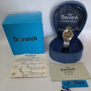 【予約限定品】初代ドラッチ 1997年 希少レア 腕時計 限定10000個 ハーフスケルトン ドラえもん 動作確認済 機械式手巻き時計 