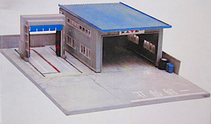 昭和レトロ バス営業所 ● 1/150 Nゲージ 鉄道模型 ジオラマ ストラクチャー