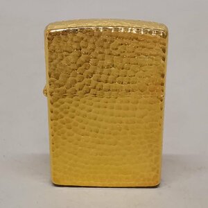 未使用 ZIPPO ジッポー 1991年製 ハンマートーン ゴールド 槌目 オイルライター Z5609