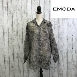 EMODA　エモダ　エアリールーズシャツ　Fサイズ　ライトミックス　程よい張り感のあるシアー素材　S6-208　USED
