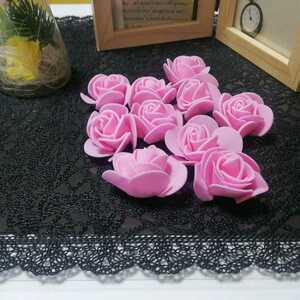 【ピンク】バラ3.5cm10個セット 造花 インテリア フラワーアレンジメント 材料 薔薇　良品専科フラワー