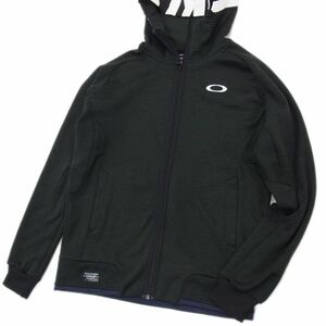 美品●オークリー OAKLEY パーカー フーディー ジャケット メンズ Mサイズ ゴルフ フーデッド ジップ 春物 ブラック 1円スタート