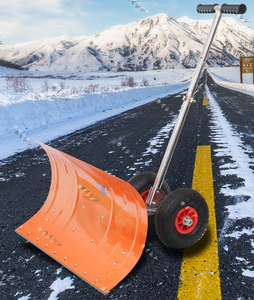 除雪道具 簡単収納 雪かき 雪押し スノーダンプ スコップ スノープッシャー 車輪付き 組立式 ５段階角度調節可能 鉄製 除雪作業