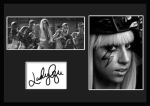10種類!Lady Gaga/レディー・ガガ/サインプリント&証明書付きフレーム/BW/モノクロ/ディスプレイ (6-3W)