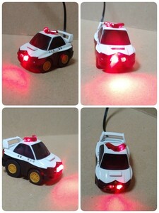 ダミースキャナー 埼玉県警 インプレッサ WRX パトカー チョロQ LED 12V 4灯点滅 防犯 盗難防止　ミニカー SUBARU 関東