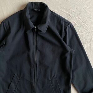 90s agnes b. homme コットンダックコート 48 ブラック ビンテージ OLD 黒 ジャケット アニエスベー