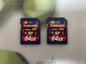 Transcend SDカード Class10 600X 64GB ×2枚