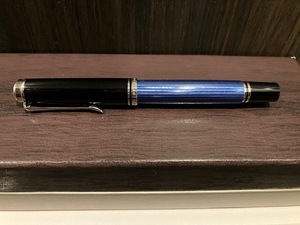 Pelikan ペリカン スーベレーン M405 青縞 ブルーストライプ ペン先EF 極細字 used