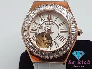 フォリフォリ Folli Follie PALETTE 自動巻き レディース 腕時計 WF9B012SP ホワイト ピンクゴールド ウォッチ 【中古】 ht4450