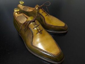 美品 使用回数少 ベルルッティ 6.5 Berluti アンティークカラー Uチップ ドレスシューズ 8525