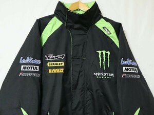 英国ライセンス品 Monster Energy MotoGP Tech3 シェル 中綿 ジャケット L フード付き モンスターエナジー ブリヂストン ( 検索　パーカー