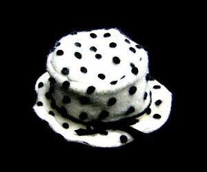 ITALY製 GREVI グレヴィ 飾り付きのワイヤー入りのリボンハット 帽子