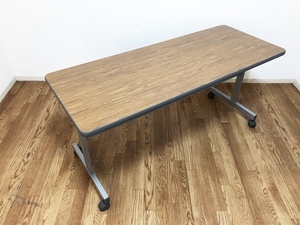 KUROGANEスタックテーブルJT-LB1560EC美品　ミーティングテーブル木目メラミン化粧板　長机JOIFA605くろがね工作所　折りたたみテーブル