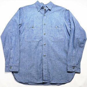 Warehouse (ウエアハウス) Lot 3044 USN CHAMBRAY SHIRTS / シャンブレーシャツ (無地) 美品 インディゴ size 36(S) / ダックディガー