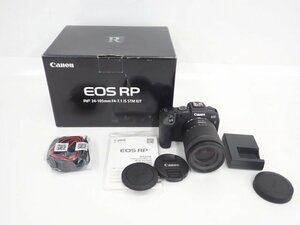 【美品】Canon ミラーレス一眼カメラ EOS RP RF 24-105mm F4-7.1 IS STM レンズキット キャノン 元箱付 △ 6E1E8-1