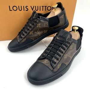 c616真贋済【ルイヴィトン】極美品” LOUISVUITTON モノグラムマカサー サイドゴア LV スニーカー 5.5 レースアップ バイカラー 25cm