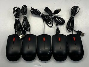 １円スタート！！【未検査品】Lenovo USB mouse 5個セット [Etc]