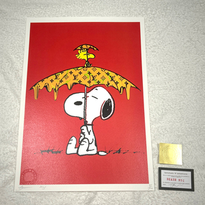 世界限定100枚 DEATH NYC スヌーピー SNOOPY ルイヴィトン LOUISVUITTON ポップアート PEANUTS アートポスター 現代アート KAWS Banksy