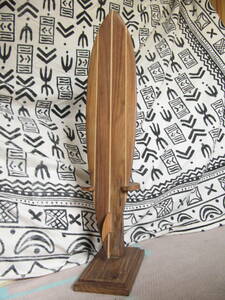 期間限定値下げ 木製サーフボード ミニチュア 長さ約74cmバリ島 ローズウッド材 ヴィンテージ 神奈川より１２０サイズ (s385)