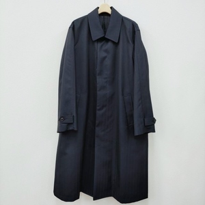 TOGA 新品タグ付 22AW Fake fur herringbone coat 定価104500円 TV22-FA345 ストライプ コート ネイビー トーガ 3-0204A F91315