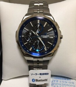 【カシオ】 オシアナス Manta 新品 Bluetooth OCW-S5000-1AJF 腕時計 電波ソーラー メンズ シルバー CASIO 男性 未使用品