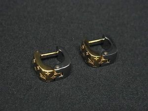 1円 ■美品■ LOUIS VUITTON ルイヴィトン M00397 ブックレドレイユ ナノグラム ピアス アクセサリー シルバー系×ゴールド系 AW9263