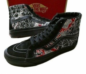 JB即決 VANS バンズ ANAHEIM FACTORY SK8HI 38 DX SKULL SPIDER スカルスパイダー OG BLACK/OG SPIDER WEB 24cm US6 USA 80 90 ヴァンズ