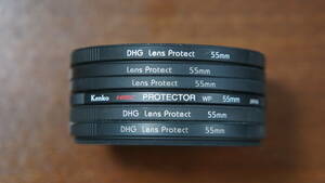 [55mm] marumi Lens Protect / Kenko Hmc PROTECT WP 実用薄枠保護フィルター 580円/枚