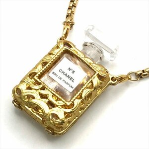 1円 超美品 CHANEL シャネル 香水 N05 ネックレス ゴールド a2795