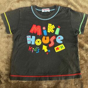 子供服キッズ☆ミキハウスMIKIHOUSE ☆90サイズ☆半袖Tシャツ 黒ブラック☆送料150円