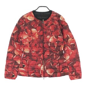 【新品MONCLER モンクレール CONROUX GIUBBOTTO CONROUX JACKET ノーカラー ダウンジャケット 花柄 レッド系 0 [240101104446] レディース