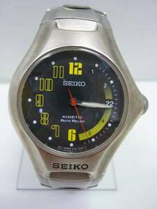 【T669】SEIKO セイコー キネティック オートリレー 自動巻き 5J22-0A90 腕時計 キズ、訳有り