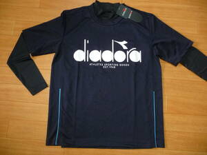 新品★DIADORA トレーニングウエア インナーシャツセット★O/紺・白 青　