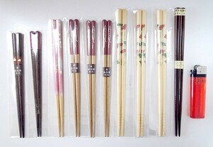 【未使用】木の箸と竹の箸10膳セット（日本製・食洗機対応・子供用・弁当用など）【送料スマートレター180円】