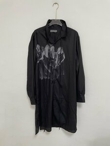 Yohji Yamamoto ヨウジヤマモト グラフィック シャツ 長袖シャツ 長袖 人気 ブラック 希少 中古 Ｍ