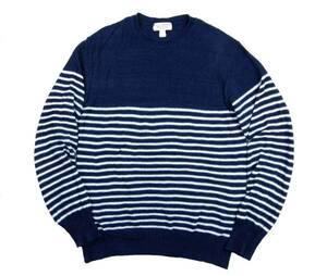 ■J.S HOMESTEAD J.S ホームステッド / INDIGO BORDAR KNIT / インディゴ ボーダー / ニット セーター size M / 日本製 / メンズ トップス