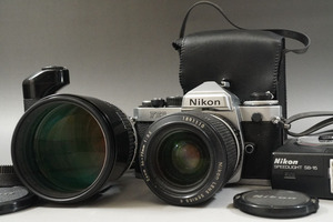 1円~【788】NIKON／ニコン　FE2　／Nikon　LENS　SERIES　E　Zoom　36-72mm　1:3.5　■NIKKOR　135ｍｍ　1:2　□MD-12　□SB-15