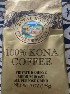 送料込み ロイヤルコナコーヒー 3袋 KONAの粉コーヒー 100%コナコーヒー198g 7オンス