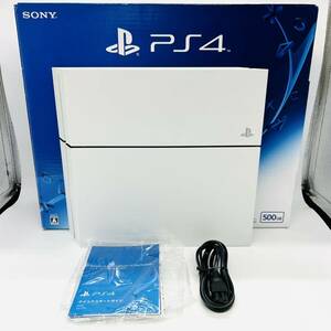 SONY PS4 本体 CUH-1200A 500GB グレイシャーホワイト 封印シール有 動作確認済 / プレイステーション4 ソニー PlayStation4 g0955