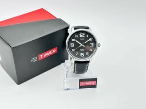 5-18 未使用 タイメックス TIMEX ビッグ イージー リーダー ブラック 黒 T28071 メンズ レザー 革ベルト アナログ 腕時計
