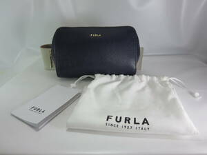 ☆　FURLA　フルラ　ポーチ　ネイビー系　未使用品　☆