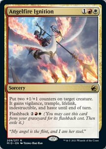 MTG ■金/英語版■ 《天使火の覚醒/Angelfire Ignition》★FOIL★イニストラード真夜中の狩り MID