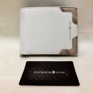 W733 未使用 パトリックコックス PATRICKCOX 折り財布 二つ折り財布 メンズ ホワイト