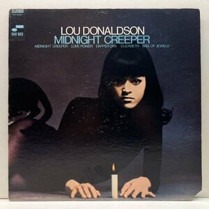 良好!! VANGELDER刻印 US初期プレス LOU DONALDSON Midnight Creeper (Blue Note) w/ GEORGE BENSON, LONNIE SMITH 黒猫 Sexy ジャケ