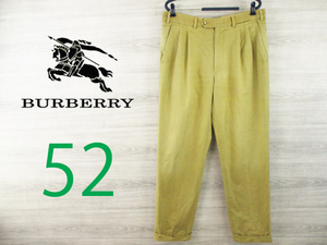 BURBERRY LONDON●バーバリー＜ヴィンテージ 2タック コットン カラー パンツ＞ビッグサイズ●MP1413c