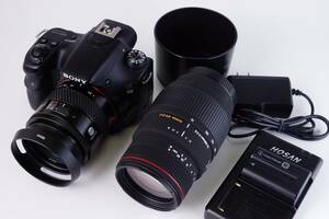 ★美品 α58 SLT-A58M 高倍率ズームレンズセット★SIGMA APO DG 70-300ｍｍ ★MINOLTA 24-50ｍｍ★