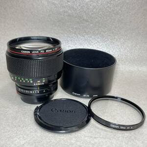 2-221）CANON LENS FD 85mm 1:1.2 L カメラレンズ /canon 72mm UV 1x プロテクトフィルター /フード BT-72