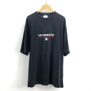 【中古】VETEMENTS オートクチュールTシャツ Tシャツ M MSS18TR38 ブラック ヴェトモン[240010388504]